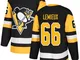 Uomo Pittsburgh Penguins Mario Lemieux #66 Nero Authentic Home Jersey