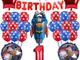 Il set di palloncini Superman per la festa di compleanno di palloncini fornisce la collezi...