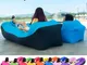 viaggio Sacco a pelo Patchwork blu Divano Spiaggia all'aperto Portable Pigro portatile Pur...