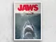 Jaws Giclee Art Print - A2 - White Frame