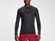 T-shirt aderente a maniche lunghe  Engage da uomo - Nera - S