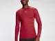 T-shirt aderente a maniche lunghe  Engage da uomo - Vinaccia - XS