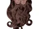 LullaBellz Super Thick 22  5 Piece Curly Clip In Extensions (Various Shades) - Chestnut