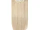 LullaBellz Super Thick 22  5 Piece Straight Clip In Extensions (Various Shades) - Light Bl...