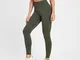 Leggings senza cuciture  Rest Day da donna - Verde tortora - S