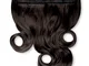 LullaBellz Thick 16 1-Piece Curly Clip in Hair Extensions (Various Colours) - Dark Brown