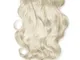 LullaBellz Thick 20 1-Piece Curly Clip in Hair Extensions (Various Colours) - Bleach Blond...