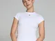 T-shirt a maniche corte aderente  Basics da donna - Bianca - XXS