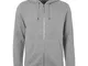  Men's Zip Through Hoody - Grey Marl - L - Grigio