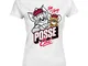  Posse Cat Women's T-Shirt - White - S - Bianco