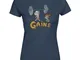 The Flintstones Distressed Bam Bam Gains Women's T-Shirt - Navy - XL - Blu Navy