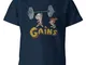 The Flintstones Distressed Bam Bam Gains Kids' T-Shirt - Navy - 11-12 Anni - Blu Navy