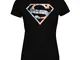 DC Originals Floral Superman Women's T-Shirt - Black - XXL