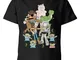 Toy Story Group Shot Kids' T-Shirt - Black - 7-8 Anni