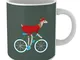 Biking Reindeer Christmas Mug