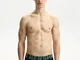 Bershka Pack 3 Boxer A Vita Larga Con Stampa Uomo M Nero