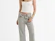 D96 Jeans straight fit cropped  Grigio perla 46