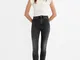  1450 Jeans skinny super high waist  Denim nero slavato 48