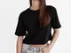  Maglietta cropped heavy cotton  Nero L