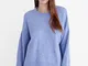  Pullover tessuto morbido di maglia  Celeste M