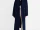  Cappotto oversize in tessuto morbido  Azzurro mare S