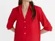  Camicia popeline basic  Rosso L