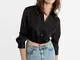  Camicia satin corta  Nero XL