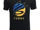 Maglia a manica corta Curry Logo da ragazzo Nero / Taxi YLG