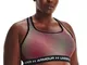 Reggiseno sportivo Armour® Mid Crossback Print da donna Nero / Nero / Bianco 1X