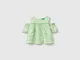 Benetton, Blusa Con Rouches, Verde Chiaro, Bambini