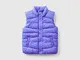 Benetton, Gilet Imbottito "rain Defender", Pervinca, Bambini