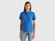 Benetton, Polo In Cotone Bio Stretch, Avio, Donna