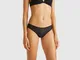 Benetton, Brasiliana In Pizzo Stretch, Nero, Donna