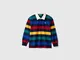 Benetton, Polo Rugby A Righe In Puro Cotone, Multicolore, Bambini