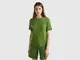 Benetton, Maglia A Manica Corta, Verde Militare, Donna