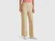 Benetton, Pantaloni Con Elastico In Vita, Beige, Donna