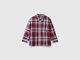 Benetton, Camicia Scozzese 100% Cotone, Multicolore, Bambini