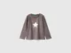 Benetton, Maglietta Regular Fit Con Stampa, Grigio Scuro, Bambini