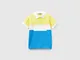 Benetton, Polo Color Block Con Patch, Giallo, Bambini