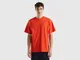 Benetton, T-shirt Over Fit In Cotone Bio, , Uomo