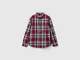 Benetton, Camicia Scozzese 100% Cotone, Multicolore, Bambini