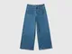 Benetton, Jeans In Misto Cotone Riciclato "eco-recycle", Blu, Bambini