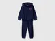 Benetton, Tuta In Felpa 100% Cotone, Blu Scuro, Bambini