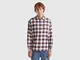 Benetton, Overshirt In Flanella Tartan, Multicolore, Uomo