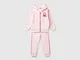 Benetton, Tuta In Felpa 100% Cotone, Rosa, Bambini