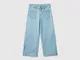 Benetton, Jeans In Misto Cotone Riciclato "eco-recycle", Celeste, Bambini