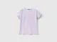 Benetton, T-shirt In Puro Cotone Bio, Lilla, Bambini