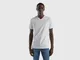 Benetton, T-shirt In Cotone A Fibra Lunga, Bianco, Uomo