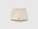 Benetton, Bermuda In Puro Cotone, Beige, Bambini