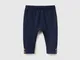 Benetton, Leggings In Cotone Stretch, Blu Scuro, Bambini